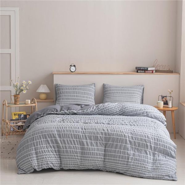 

bedding sets elka simple and fashionable seersucker three-piece oceania
