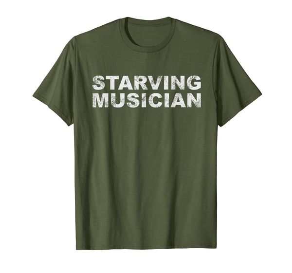 

starving musician - funny musician t-shirt, White;black