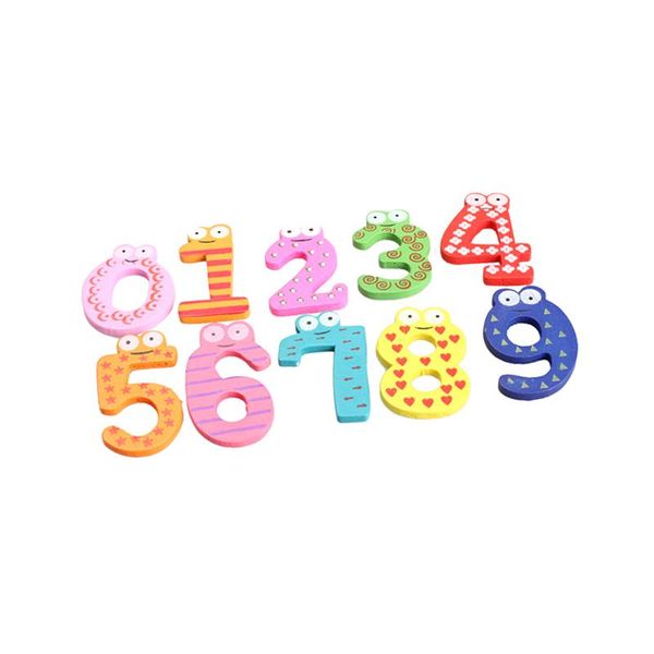 

fridge magnets 10pcs/set party gift home decor multicolor wooden magnet educational toy symbol alphabet numbers cartoon baby kid