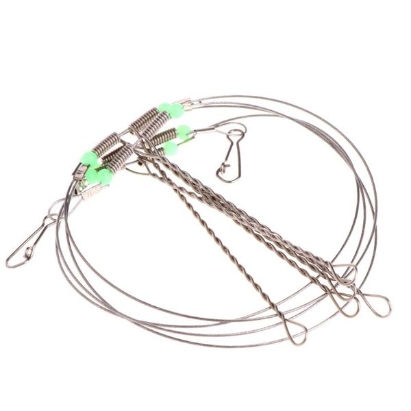

string hook connection line sea fishing swivel anti-winding steel rigs wire leader hooks