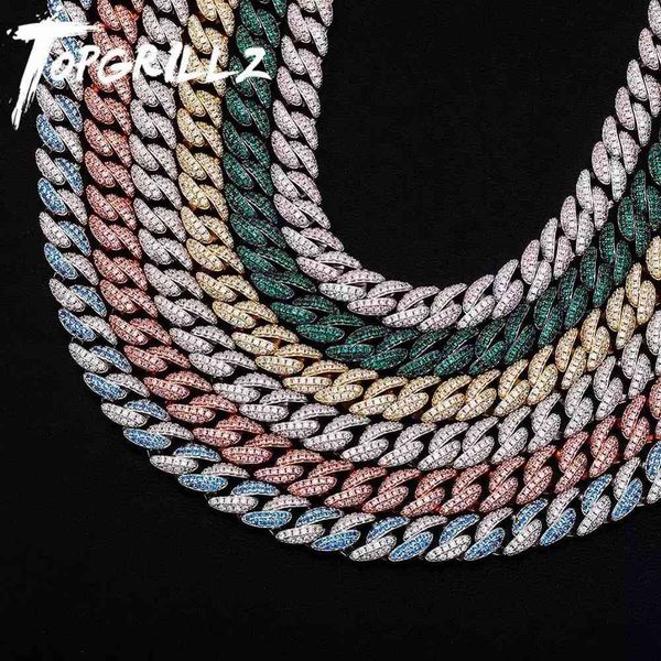 

rillz 9mm iced micro pave cubic zirconia necklace hip hop fashion jewelry women for gift 14/15/16/18/22/24 inch, Silver
