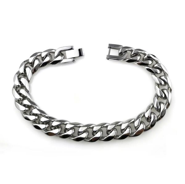 

men's metal cuban link chain bracelet vintage charm rock black link,