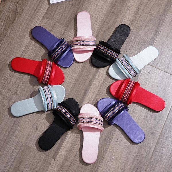 

slippers 2021 women's summer flat home soft bottom wedding shoes non-slip sports beach women, Black