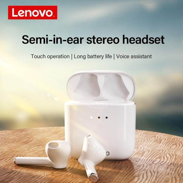 

lenovo qt83 bluetooth earphone stereo sound sbc aac hd call wireless headphones sports waterproof headsets with microphone & earphones