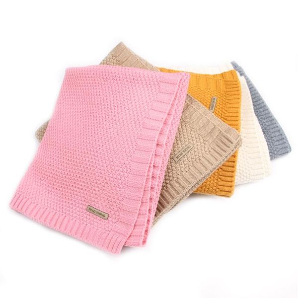 

blankets & swaddling baby blanket knitted born swaddle bag super soft toddler infant bedding quilt for bed sofa basket stroller
