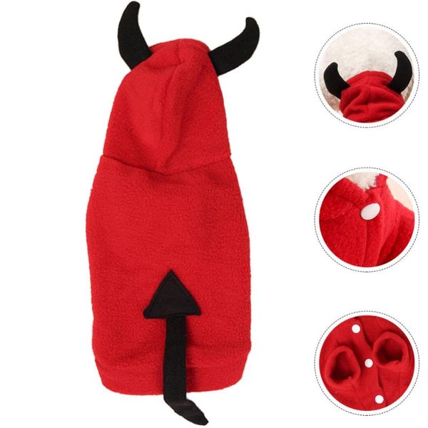 

1pc halloween devil pet clothes winter casual costume supplies cat costumes
