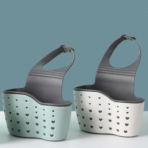 

hanging baskets kitchen soap sponge drain rack adjustable bathroom holde love pattern sink shelf storage basket accessories wash