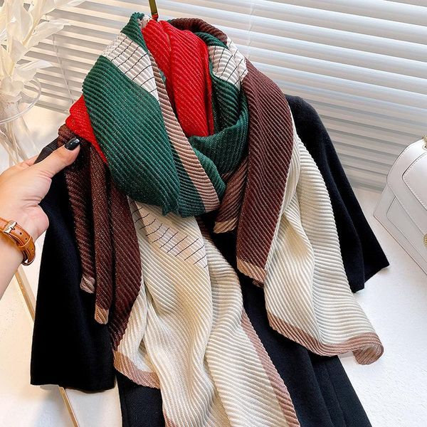

scarves 2021 women warm shawls and wraps fashion winter silk feeling scarf bufanda ladies pashmina hijab long echarpe foulard, Blue;gray