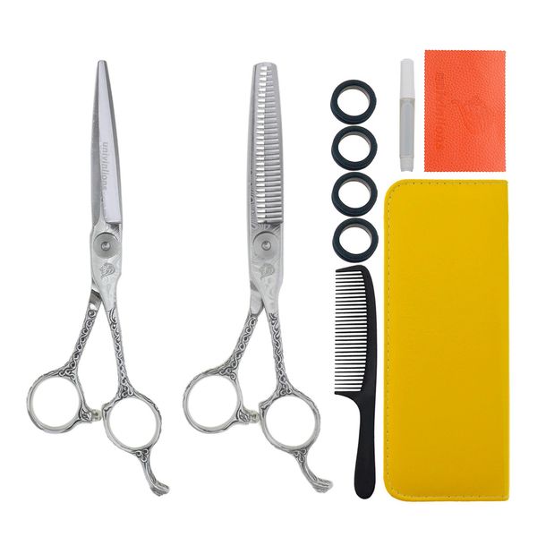 

univinlions 6.0 inch professional hairdressing scissors kit barber shears janpanese steel scissors barbearia acessorios hair scissors salon