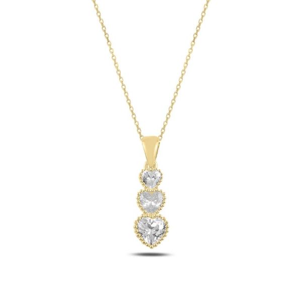 

chains silver 925 sterling cottage heart zircon stone necklace