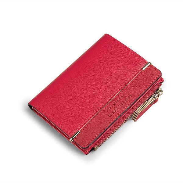 

wallet women for coins cute long leather zipper card holder purses female purse clutch, Red;black