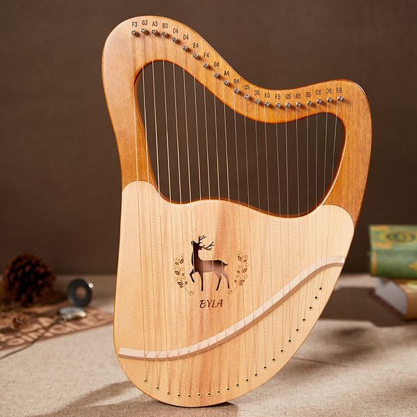 

21 string lyre byla small harp string instrument for beginners