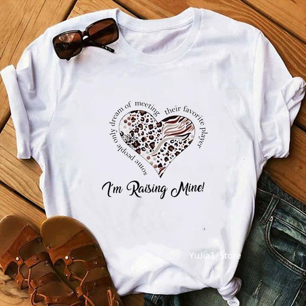 

lovely leopard love flowers women t shirts print summer clothes vogue white custom drop
