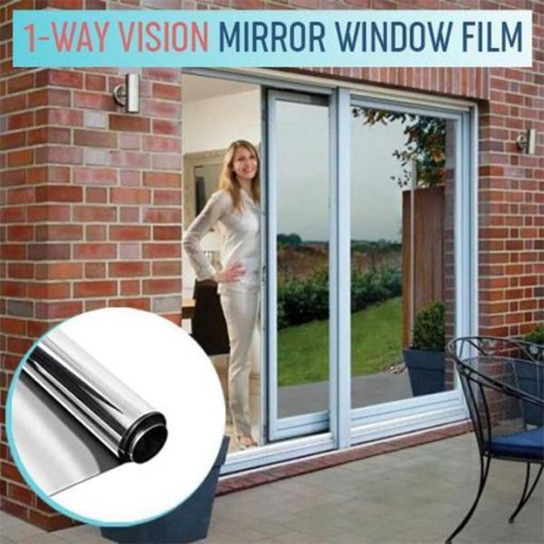 

window stickers 2pcs sticker shading sunscreen privacy film one way mirror self-adhesive heat control 50x200cm