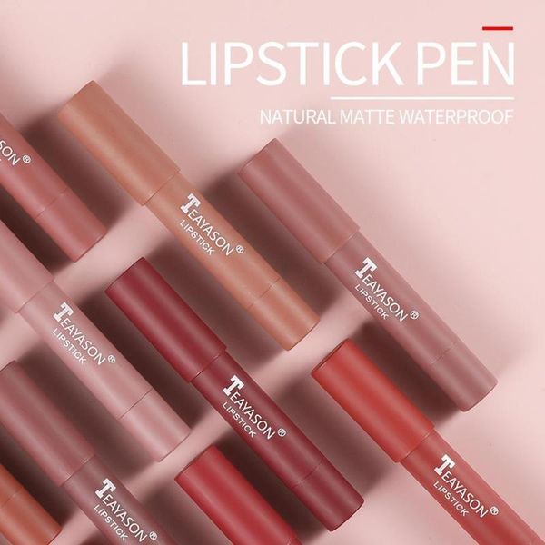 

lip pencils 12 colors velvet matte lipsticks pencil waterproof long lasting red stick non-stick cup pen cosmetic lipstick