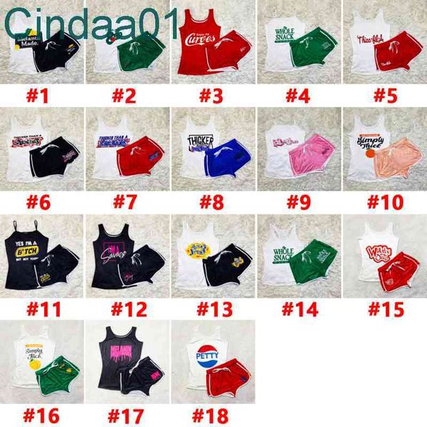 

women tracksuits two pieces set designer slim suspenders vest shorts letters printed jogger sets yoga outfits plus size 18 colours, Gray