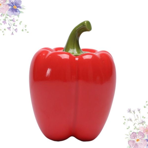 

storage bottles & jars pepper shaped jar sealing container tea can deskdisplay ceramics for home shop (red)