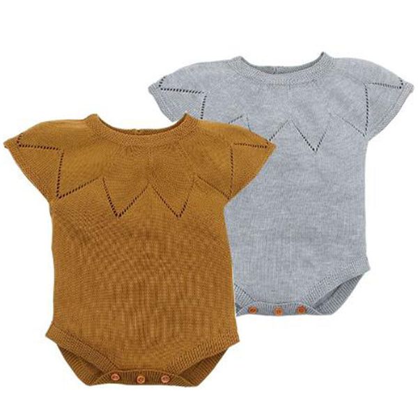 

baby girls jumpsuit clothes toddler born rompers knitted overalls kids 210429, Blue