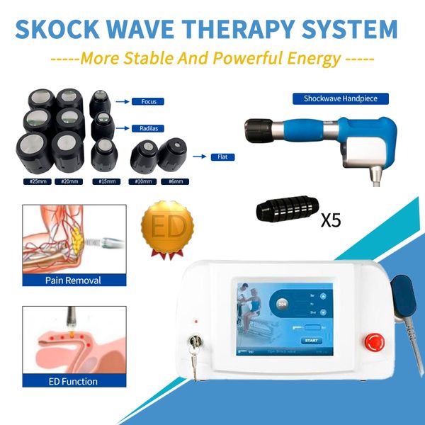 Outros equipamentos de beleza Dispositivos de saúde Sistema de terapia por ondas de choque físico Máquina de ondas de choque acústicas extracorpóreas para artrite pescoço ombro alívio da dor CE 021