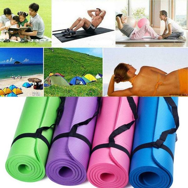

yoga mats durable portable solid non-slip soft fitness purple, black, blue, green, rose red yoga, mat
