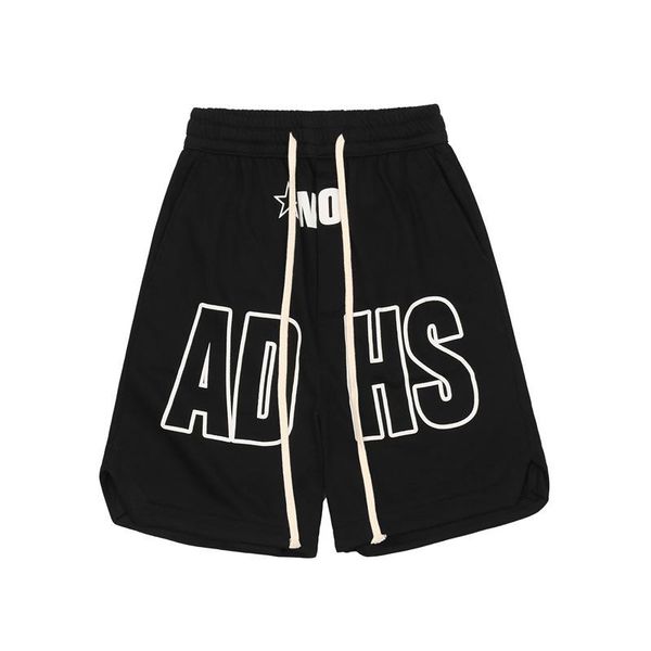 

men's shorts men hip hop streetwear letter print track harajuku cotton jogger summer sweatpants japan style, White;black