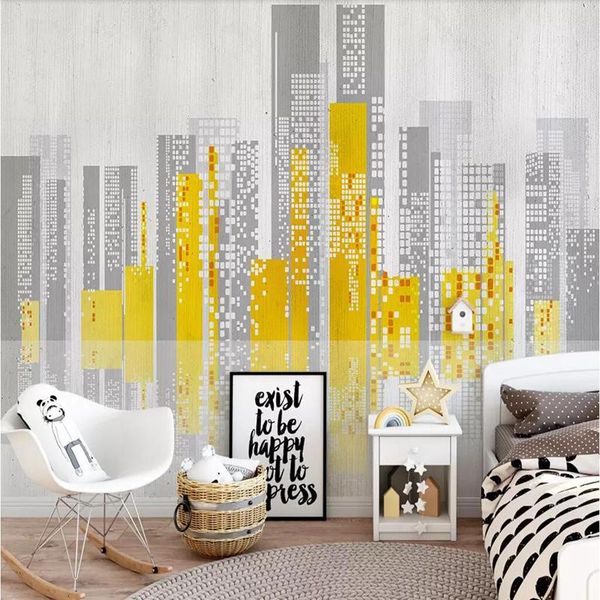 

wallpapers youman custom 3d non-woven wallpaper modern nordic industrial style living room tv background wall decor mural