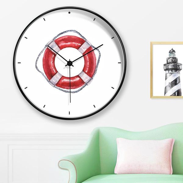

watercolor painting silent non ticking wall clock for living room bedroom decoration home decor battery operated luxurious clocks