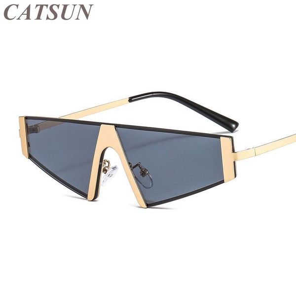 

sunglasses 2021 metal personality fashion frameless women's anti ultraviolet walk show street po glasses uv400, White;black
