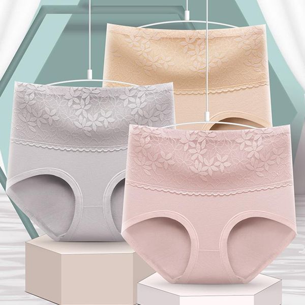 

women's cotton underwear buttocks lace trim high waist ladies panties, Black;pink