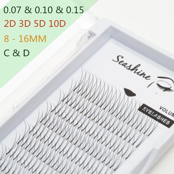 

false eyelashes seashine long stem lashes premade wide fans 2d 3d 5d 10d russian volume professional eyelash extensions faux mink