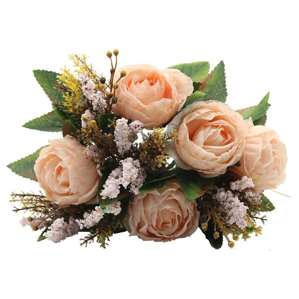

decorative flowers & wreaths bouquets artificial flower peony fake decorations rose peonies wedding supplies vintage simulation