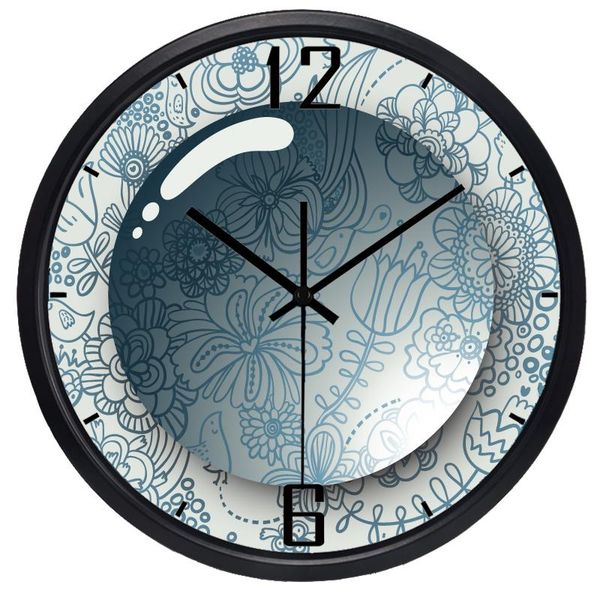 

wall clocks 3d water drop flower clock for living room design modern brand