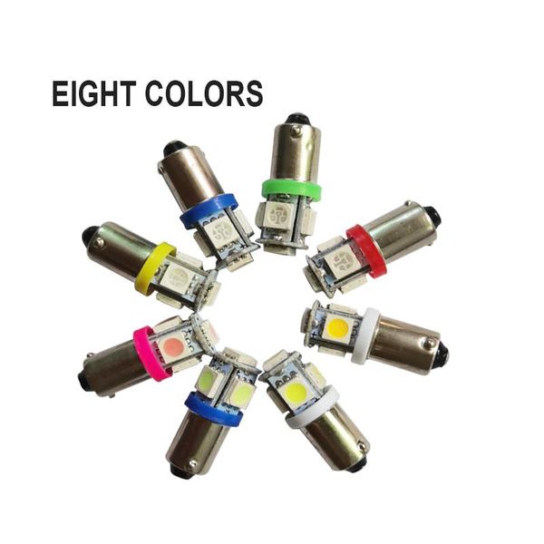

emergency lights 500pcs 5 smd ba9s w6w led bulb wedge car truck indicator exterior parking reading marker signal light dc 12v