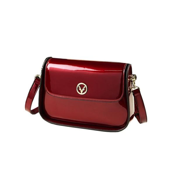 

evening bags fashion simple small patent leather women's messenger shoulder handbag ladies day clutch handle bag solid cover flap bolso