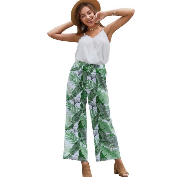 

long printed pant and tank two pieces set women's piece pants, White