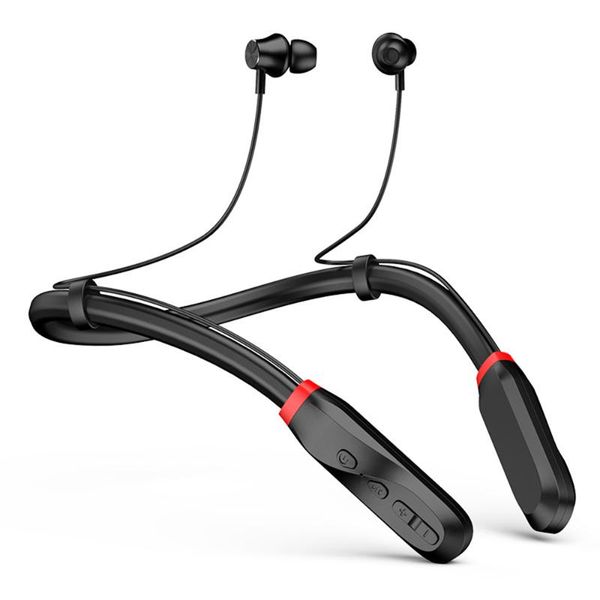 

bluetooth neckband headphones with magnetic earbuds wireless stereo hanging neck in-ear buds for running fitness & earphones