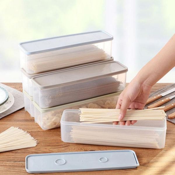 

storage bottles & jars durable noodle box refrigerator food container drawer kitchen plastic with lid pasta