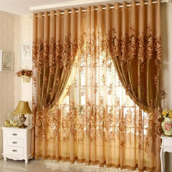 Cortinas cortinas quarto 3pcs/lote pronto com miçangas bolso da haste de punção de blecaute ou ganchos ajustam para tamanho diferente