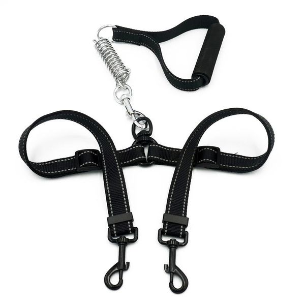 

dog collars & leashes double safe walking training pet lead leash for 2 dogs strong nylon fabric drop