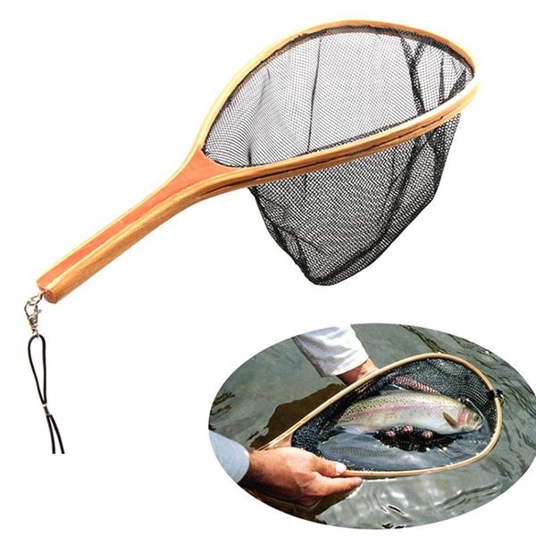 

fishing accessories landing net catch and release fish saver nylon mesh for trout kayak boat stream