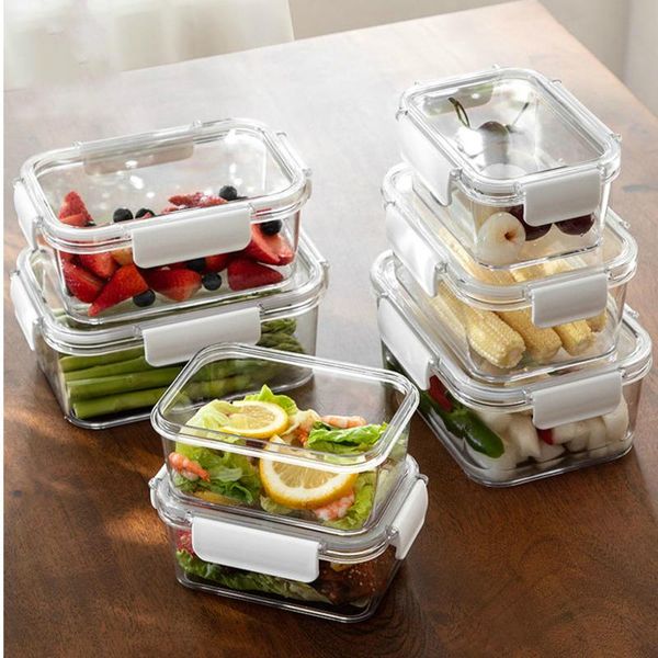 

dinnerware sets refrigerator fresh-keeping box environmental sealed case multi sizes transparent anti-fall storage lunchbox