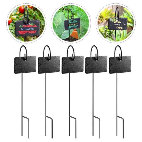 

wall stickers 1 set slate plant labels iron art stakes garden stake tags ornaments