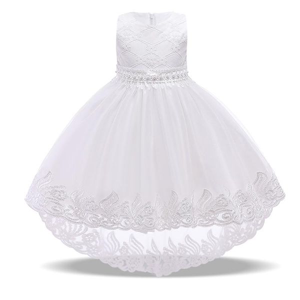 

white summer girl birthday dress kids dresses for girls children clothes pearls princess lace bead wedding 3-10 year girl's, Red;yellow
