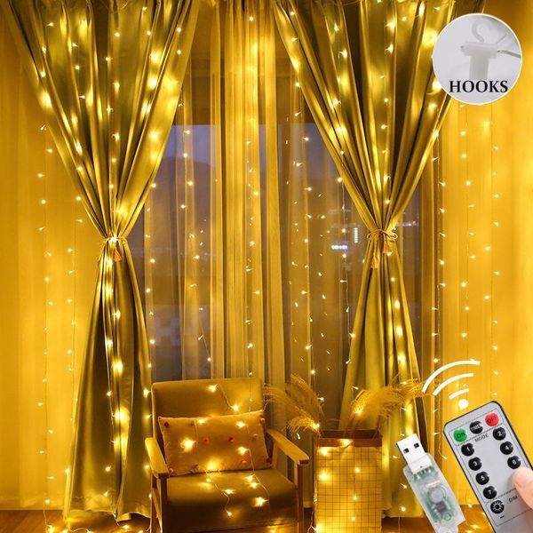 

hook style christmas string lights for room curtain usb led outdoor garland with remote decor strings