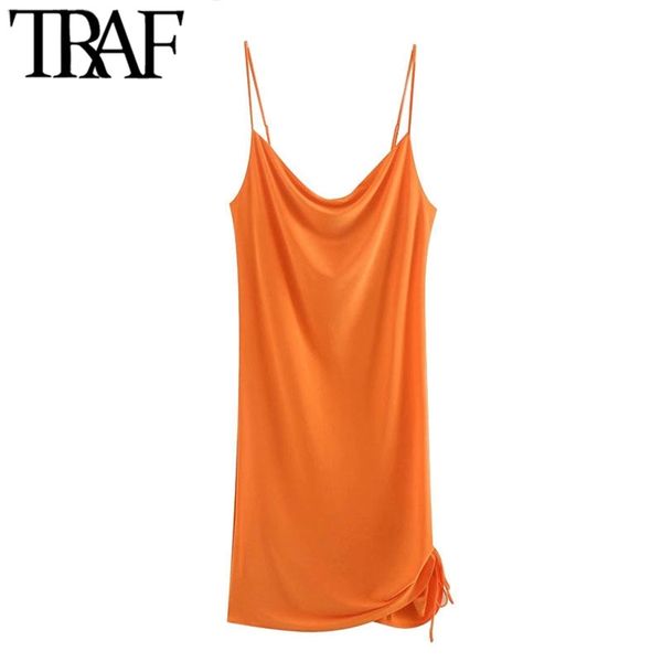 

women chic fashion strappy camisole midi dress vintage backless drawstring adjustable straps female dresses mujer 210507, Black;gray