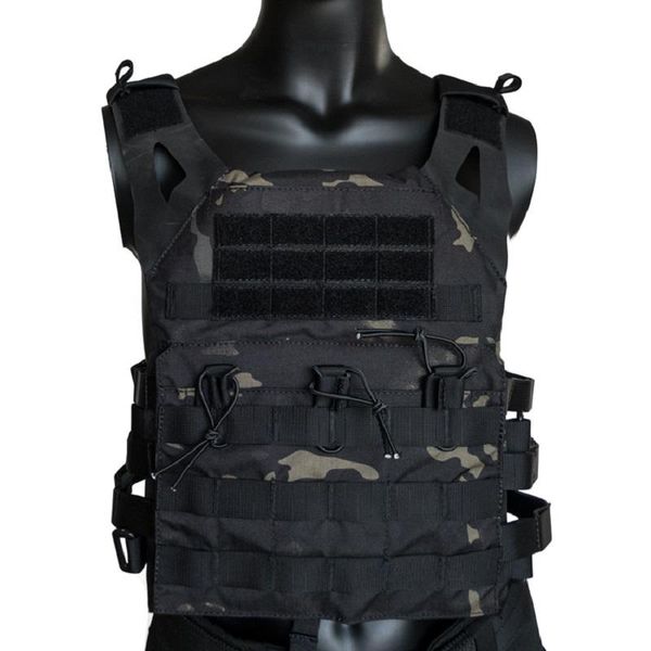 

tactical vest multi-function dark night camouflage hunting jackets, Camo;black
