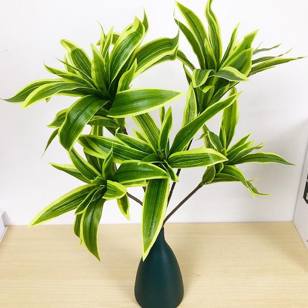 

decorative flowers & wreaths 40cm artificial simulation lily fake plant green plastic palm branch el balcony deskhome furnishing decorat