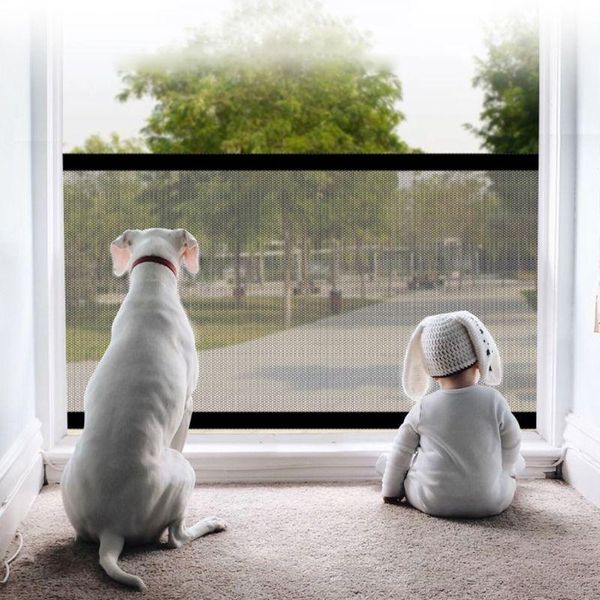 

kennels & pens portable folding pet barrier fences breathable retractable mesh gate safety separation dog isolated net guard
