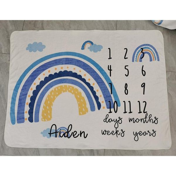 

blankets & swaddling baby monthly record growth milestone blanket born pography props accessories creative background cloth infant gifts
