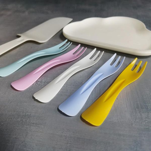 

disposable dinnerware tableware birthday cake cutlery tray wavy fork plastic supplies wedding party decoration